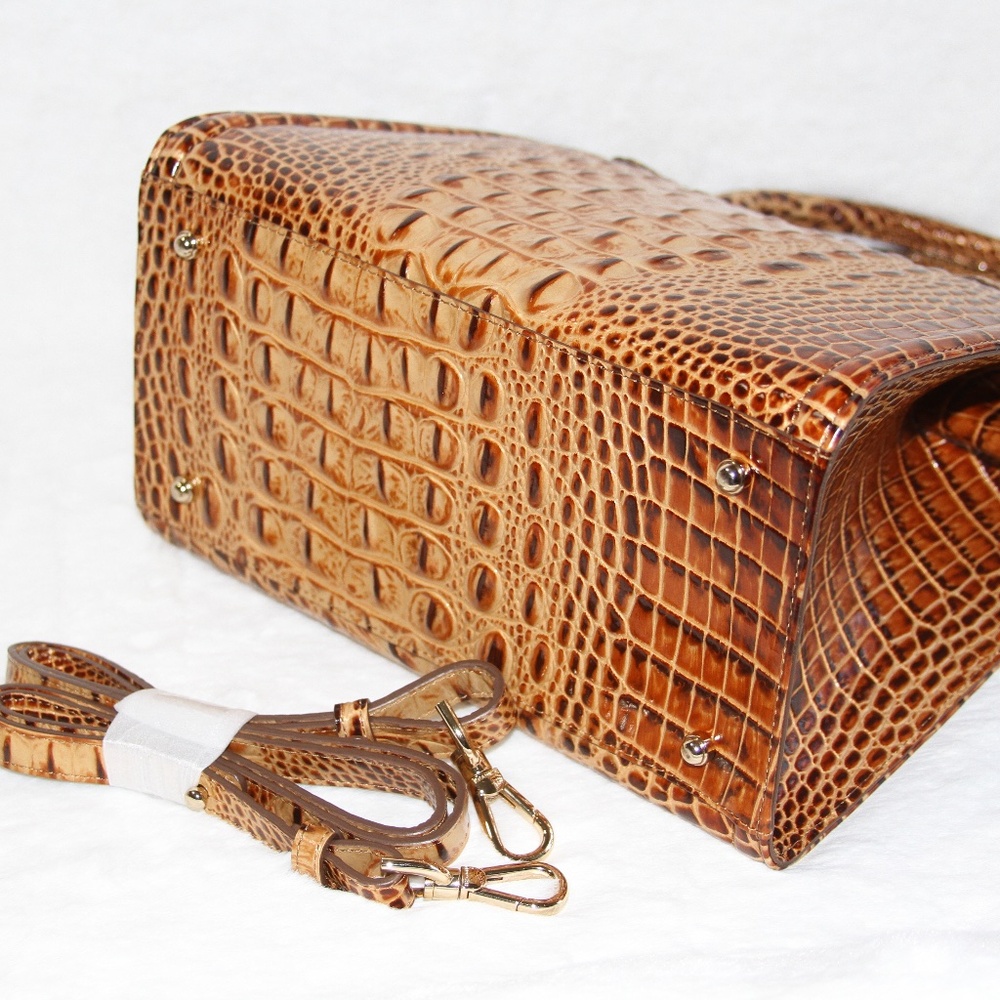 BRAHMIN Small Caroline Satchel Leather Purse NWT - Picture 3 of 5